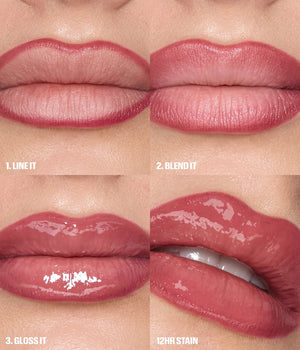 Huda Beauty Makeout Sesh Lip Duo Rosy Nudes | Maliha Beauty