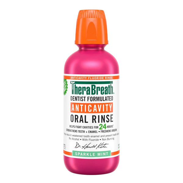 TheraBreath Anticavity Oral Rinse – Sparkle Mint|16OZ Maliha Beauty