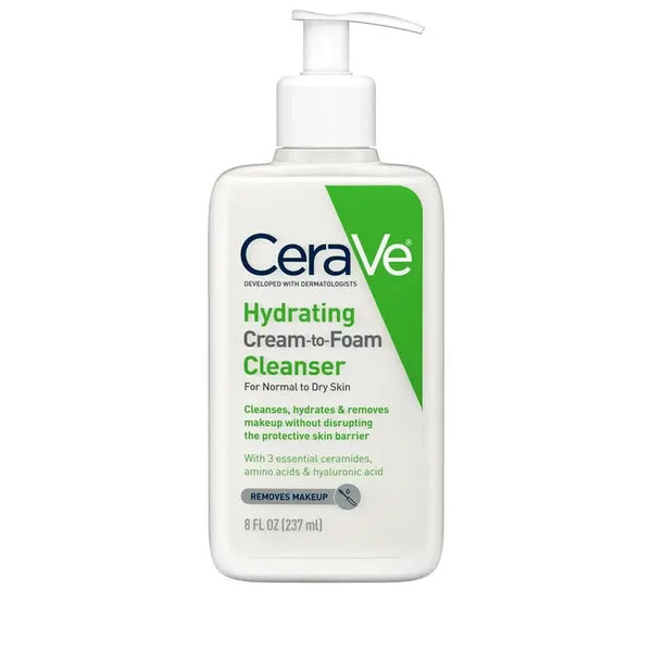 CeraVe Hydrating Cream-to-Foam Cleanser Maliha Beauty