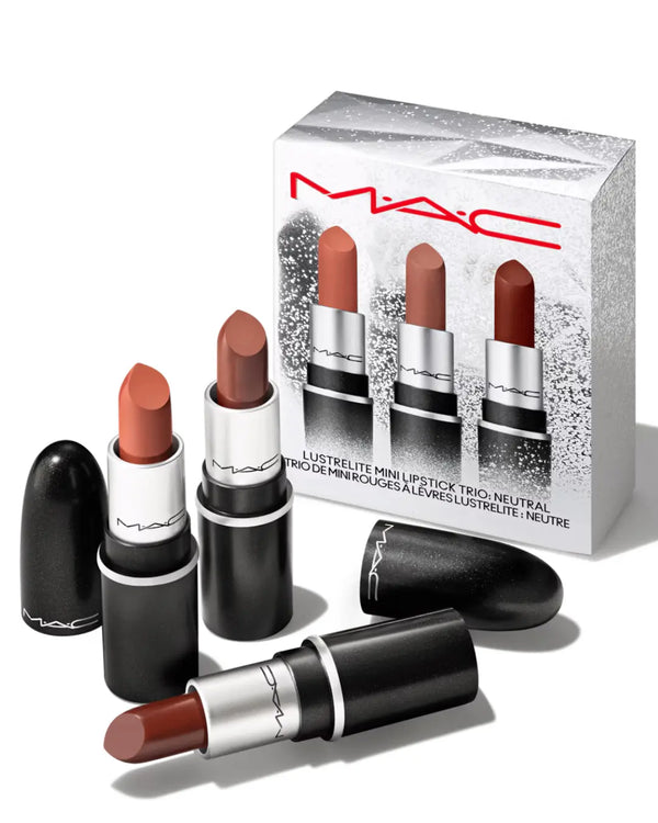 MAC Lustrelite Mini Lipstick Trio – Neutral Maliha Beauty