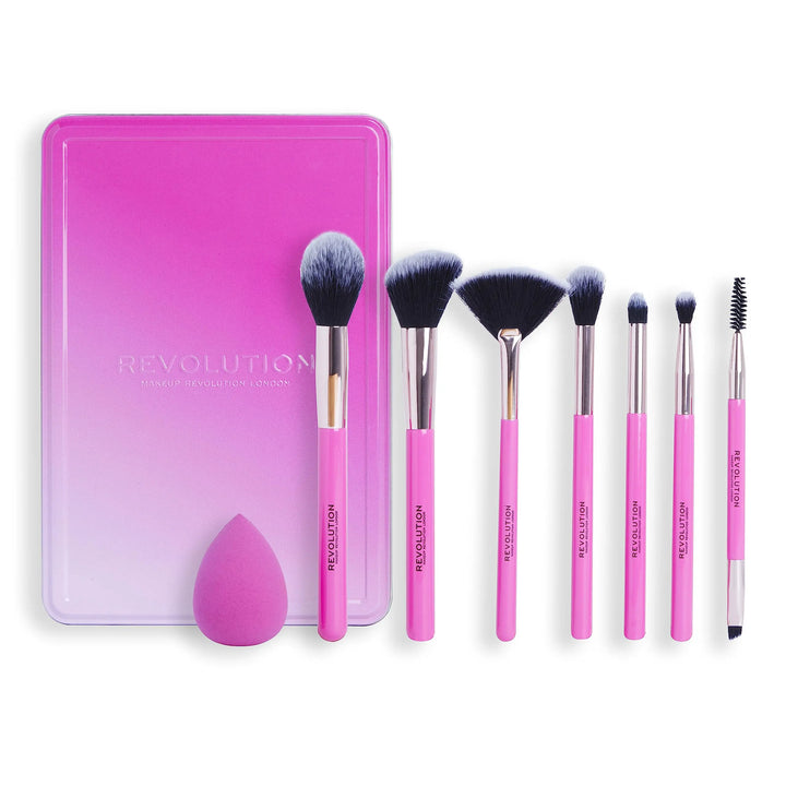 Revolution Brush & Sponge Set – Pink Edition Maliha Beauty