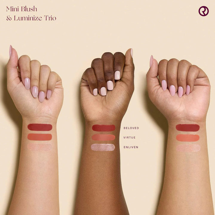 Rare Beauty Mini Blush & Luminize Trio Maliha Beauty