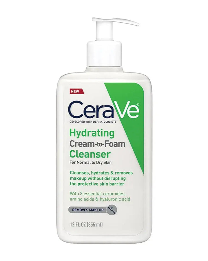 CeraVe Hydrating Cream-to-Foam Cleanser Maliha Beauty