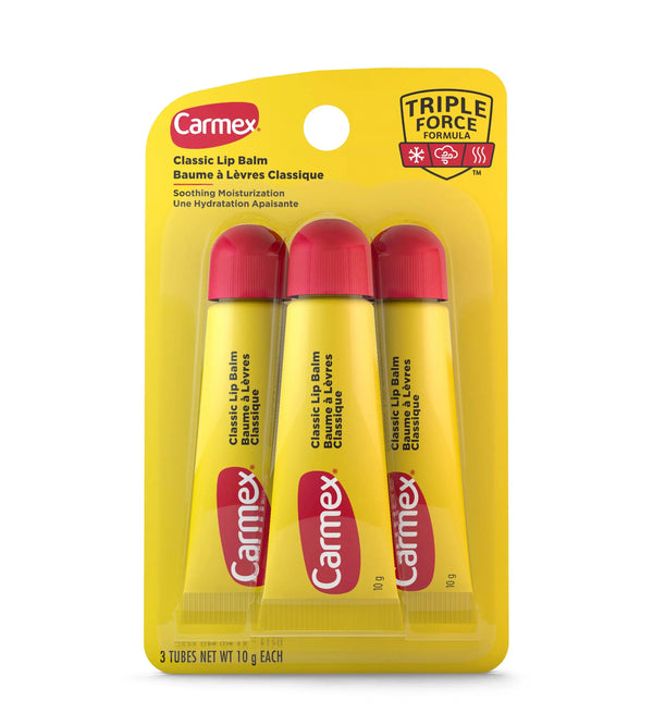 Carmex Classic Lip Balm – Triple Force Formula (3 Tubes) Maliha Beauty