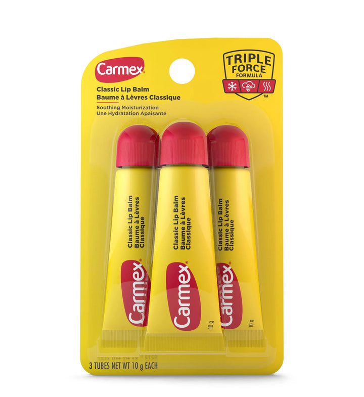 Carmex Classic Lip Balm – Triple Force Formula (3 Tubes) Maliha Beauty