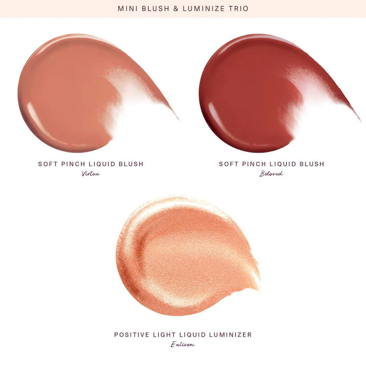 Rare Beauty Mini Blush & Luminize Trio Maliha Beauty