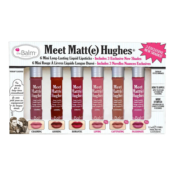 TheBalm Meet Matt(e) Hughes – Mini Liquid Lipsticks Set (Romantic Edition) Maliha Beauty