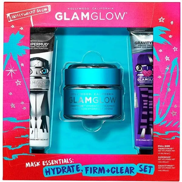 GLAMGLOW Mask Essentials: Hydrate, Firm + Clear Set Maliha Beauty