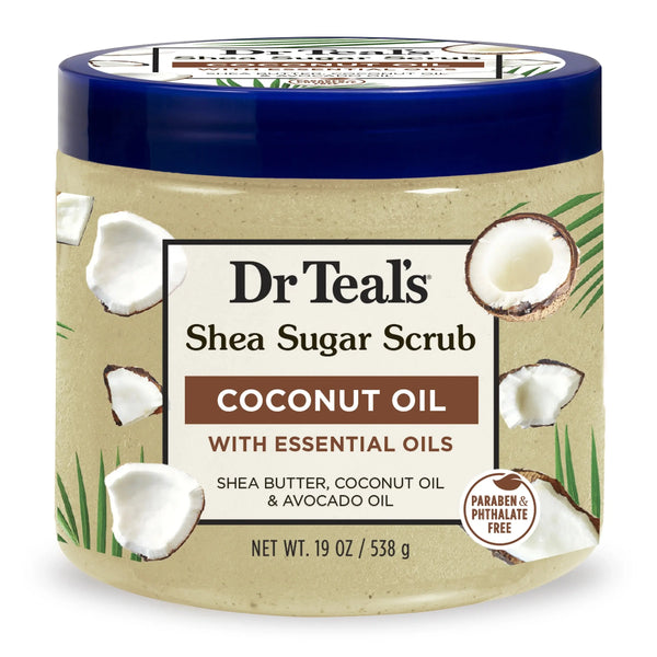 Dr Teal’s Shea Sugar Scrub – Coconut Oil|538G Maliha Beauty