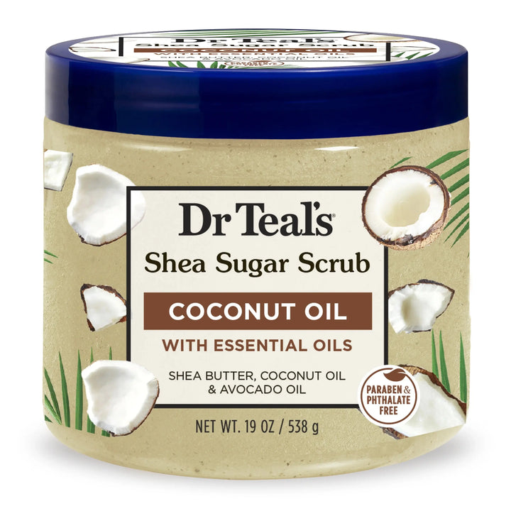Dr Teal’s Shea Sugar Scrub – Coconut Oil|538G Maliha Beauty