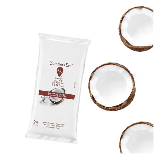 Summer’s Eve Simply Free and Gentle Cleansing Cloths – Coconut Water Maliha Beauty