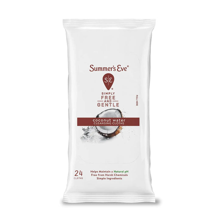 Summer’s Eve Simply Free and Gentle Cleansing Cloths – Coconut Water Maliha Beauty