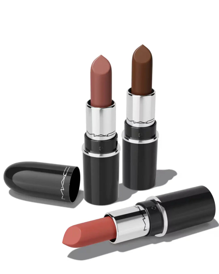 MAC Lustrelite Mini Lipstick Trio – Neutral Maliha Beauty