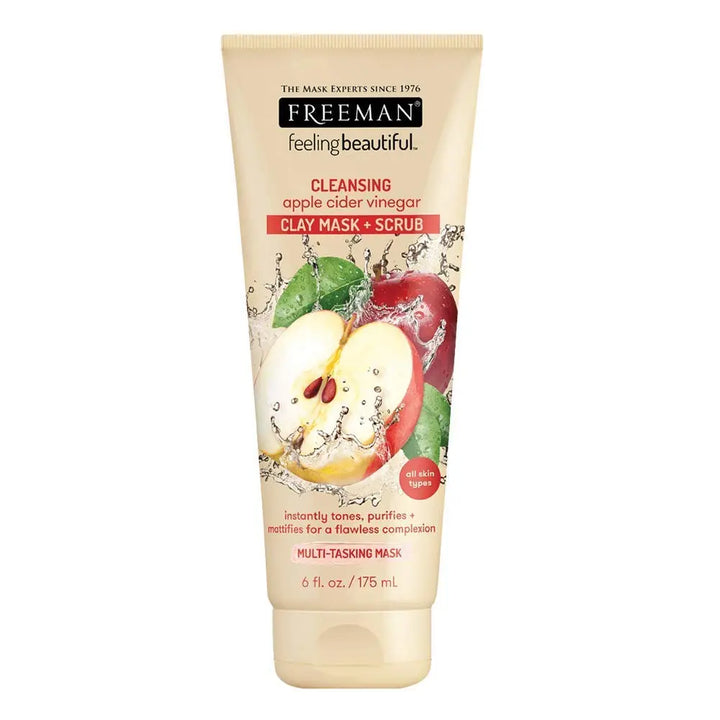 Freeman Cleansing Apple Cider Vinegar Clay Mask + Scrub|175ML Maliha Beauty