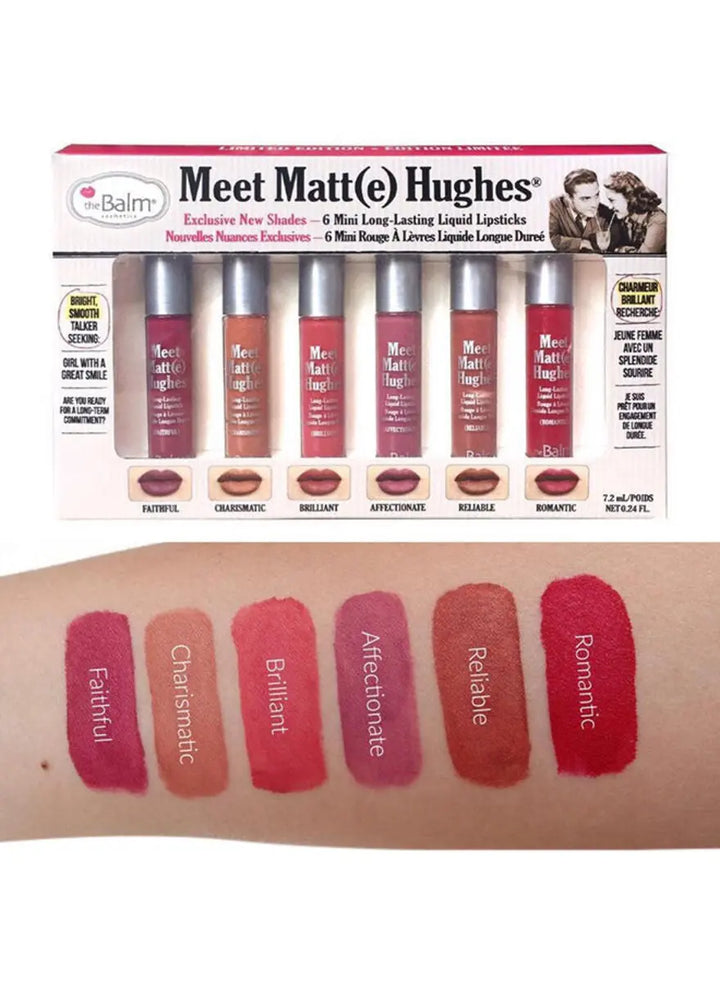 The Balm Meet Matt(e) Hughes – Limited Edition Mini Liquid Lipsticks Maliha Beauty