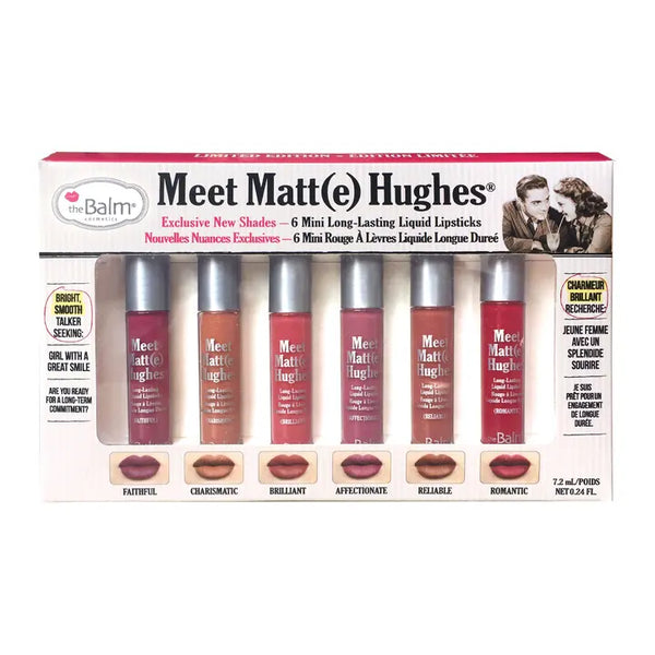 The Balm Meet Matt(e) Hughes – Limited Edition Mini Liquid Lipsticks Maliha Beauty
