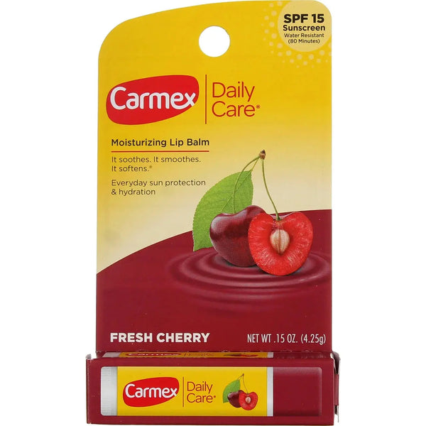 Carmex Daily Care Moisturizing Lip Balm – Fresh Cherry (SPF 15) Maliha Beauty