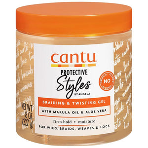 Cantu Protective Styles by Angela Braiding & Twisting Gel with Marula Oil & Aloe Vera, 8 oz | Maliha Beauty