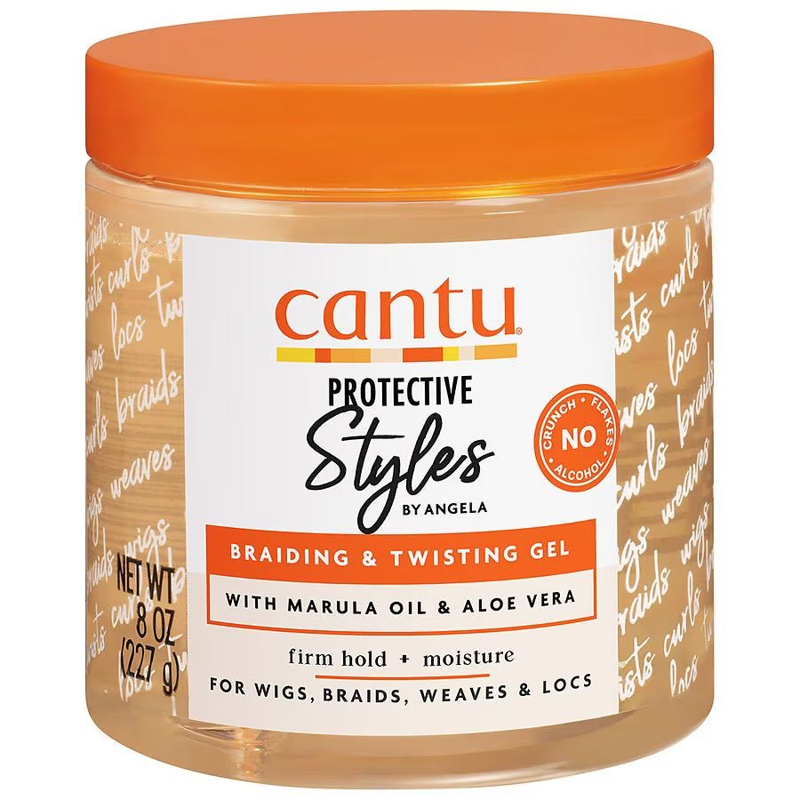 Cantu Protective Styles by Angela Braiding & Twisting Gel with Marula Oil & Aloe Vera, 8 oz | Maliha Beauty
