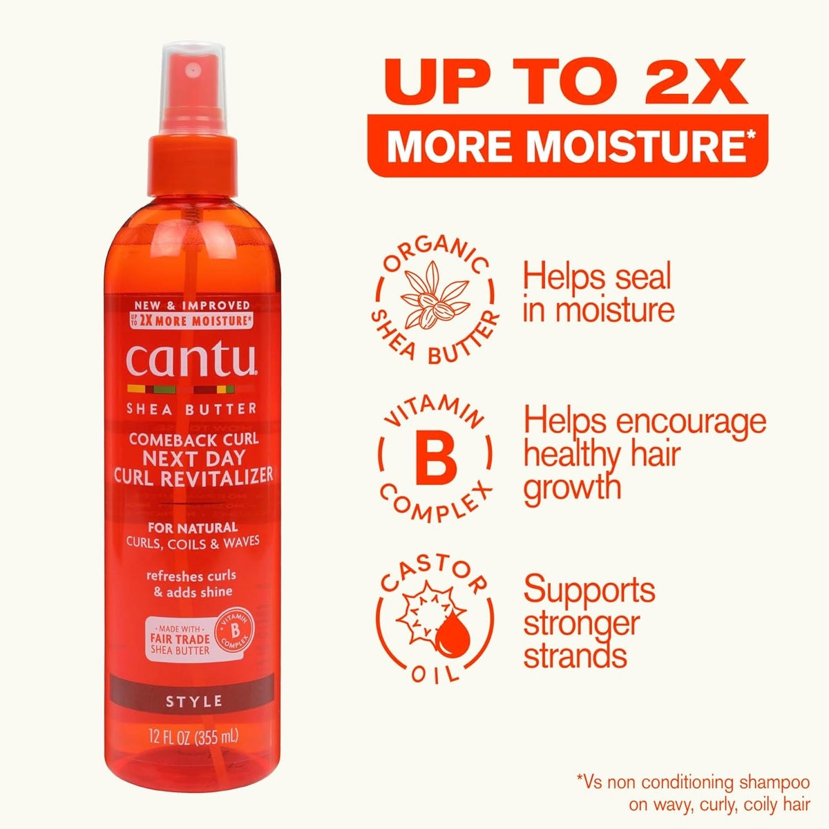Cantu Shea Butter Comeback Curl Next Day Curl Revitalizer | Maliha Beauty