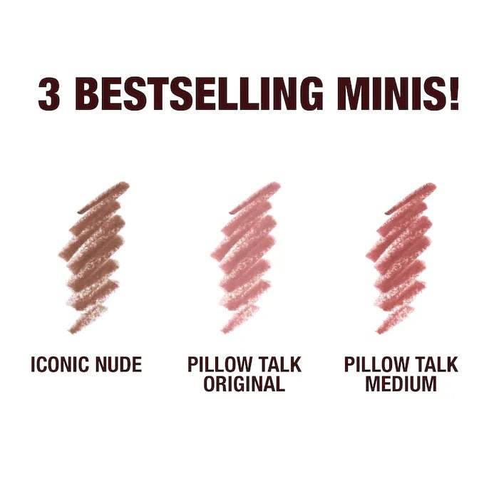 Charlotte Tilbury Mini Iconic Lip Cheat Lip Liner Trio | Maliha Beauty