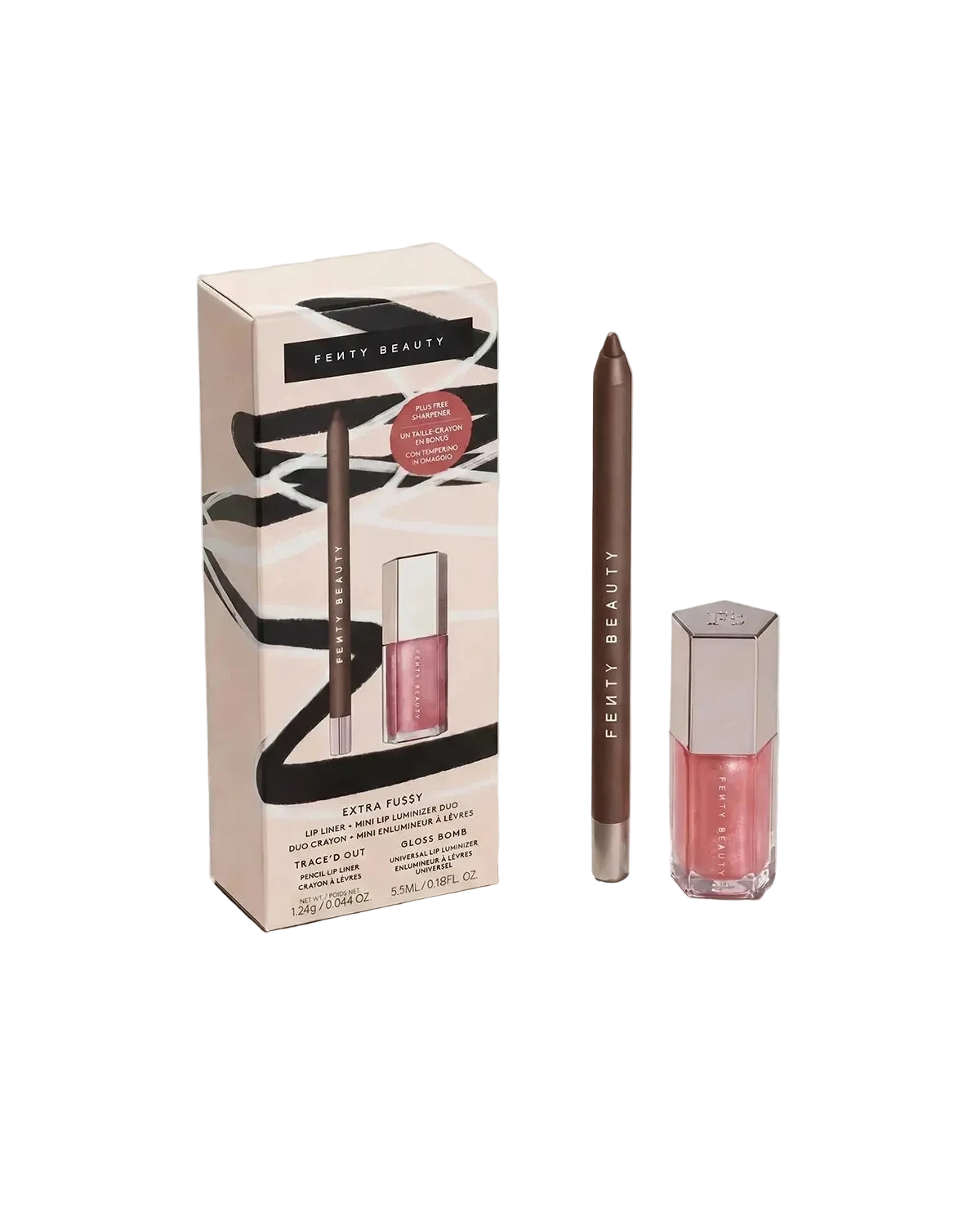 Fenty Beauty Extra Fussy Lip Liner + Mini Lip Luminizer Duo | Maliha Beauty