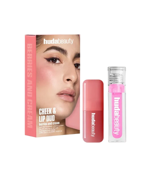 Huda Beauty Cheek & Lip Duo – Berries & Cream | Maliha Beauty