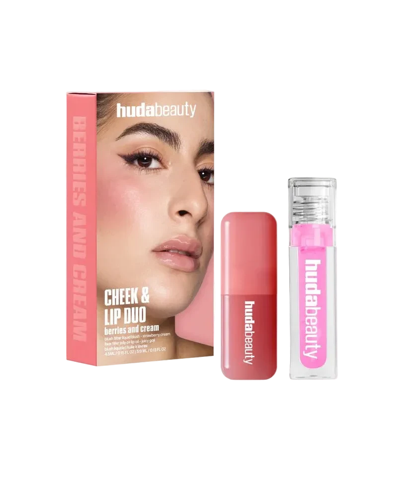 Huda Beauty Cheek & Lip Duo – Berries & Cream | Maliha Beauty