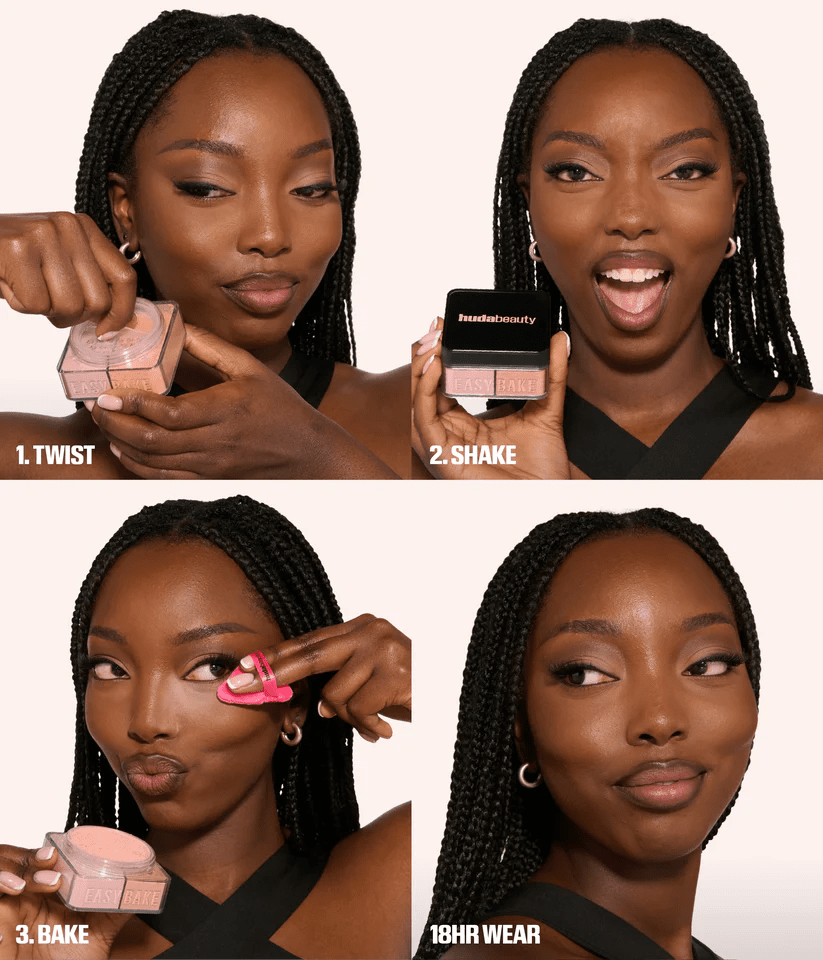 Huda Beauty Easy Bake Blurring Loose Baking & Setting Powder Duo | Maliha Beauty