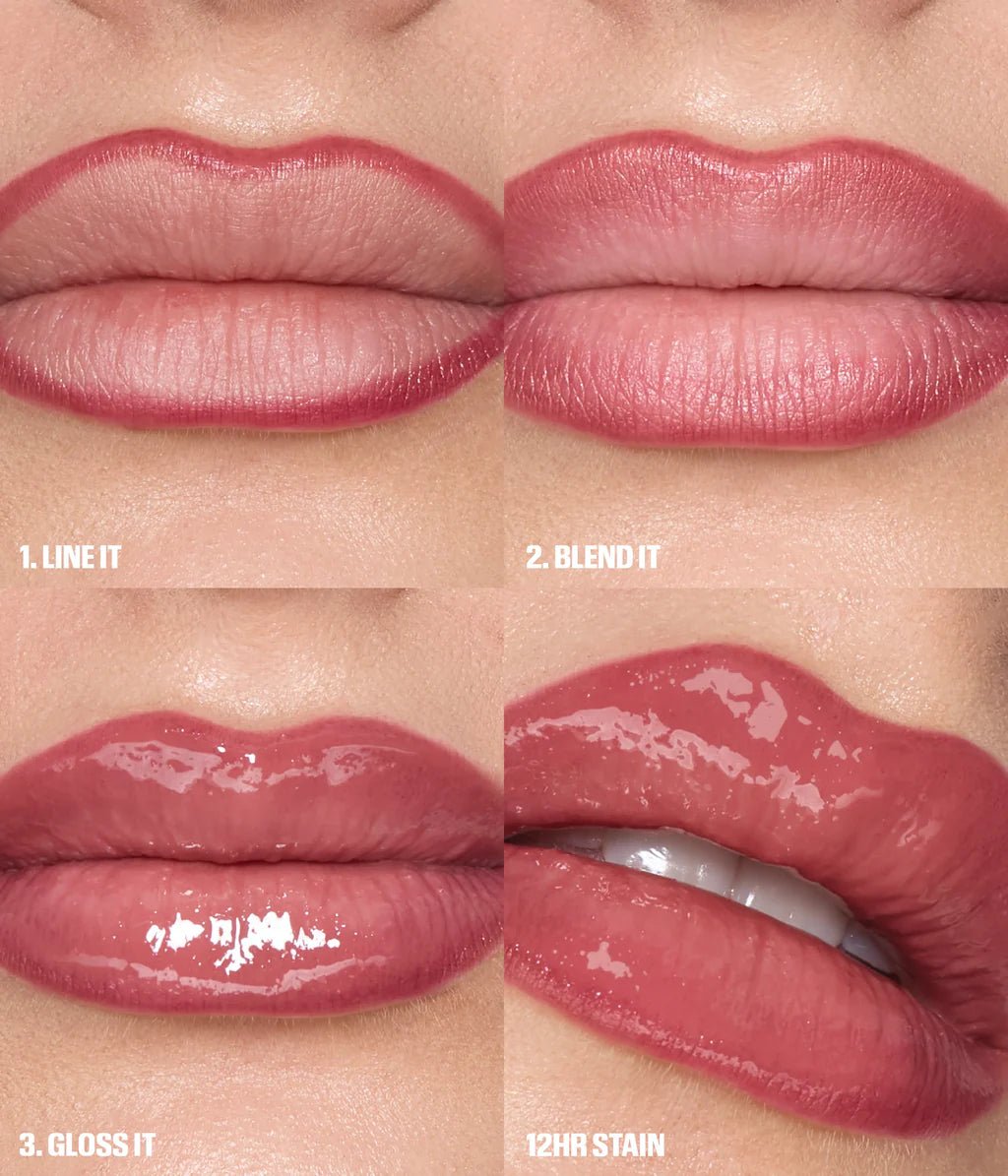 Huda Beauty Makeout Sesh Lip Duo Rosy Nudes | Maliha Beauty