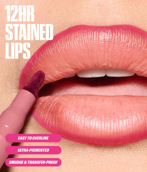 Huda Beauty Makeout Sesh Lip Duo Rosy Nudes | Maliha Beauty
