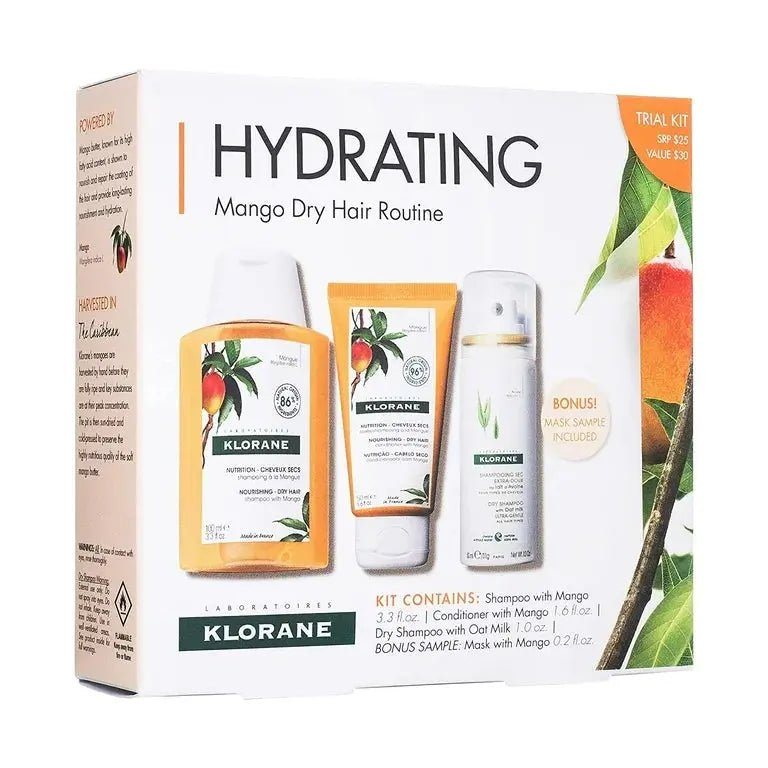 Klorane Hydrating Mango Dry Hair Routine – Trial Kit | Maliha Beauty