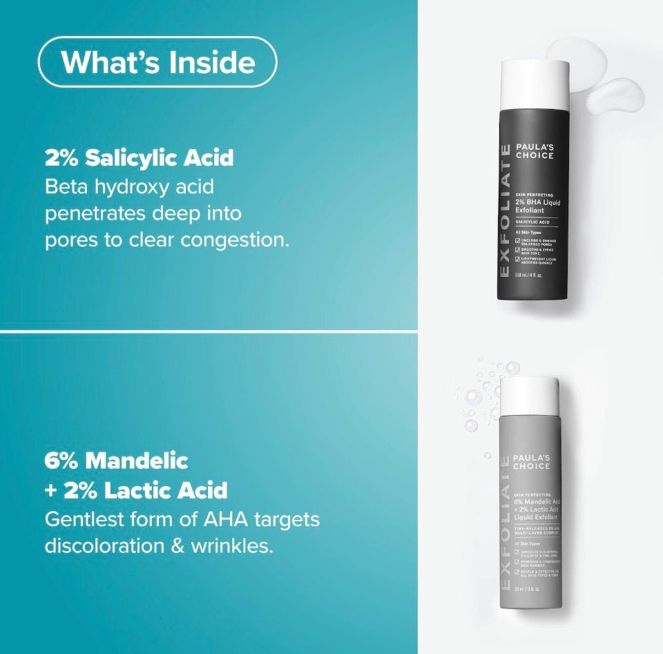 Paula’s Choice Smooth&Glow 2 Full Size Exfoliating Toners | Maliha Beauty