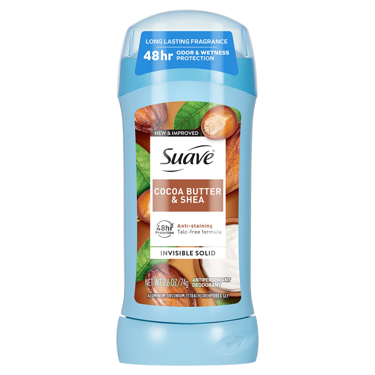 Suave Cocoa Butter & Shea Invisible Solid Antiperspirant – 74g | Maliha Beauty