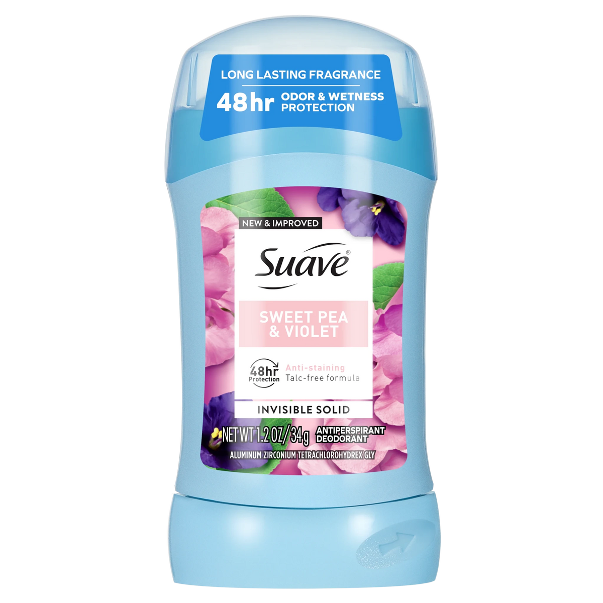 Suave Sweet Pea & Violet Invisible Solid Antiperspirant – 74g | Maliha Beauty