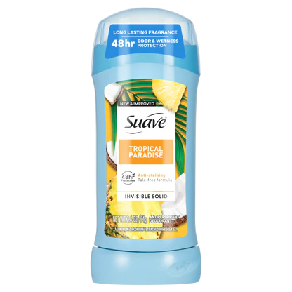 Suave Tropical Paradise Invisible Solid Antiperspirant – 74g | Maliha Beauty